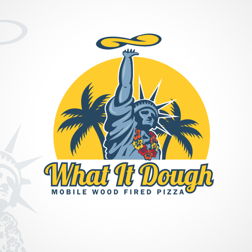 Hawaiian Wood Fired Pizza Logo Diseño de 2MDesigns