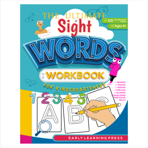 Cover and back for a Sight Words Workbook for Kindergarten Design réalisé par JDL's