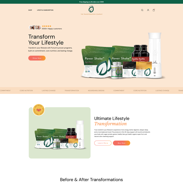 Web Design for Superfoods Company
