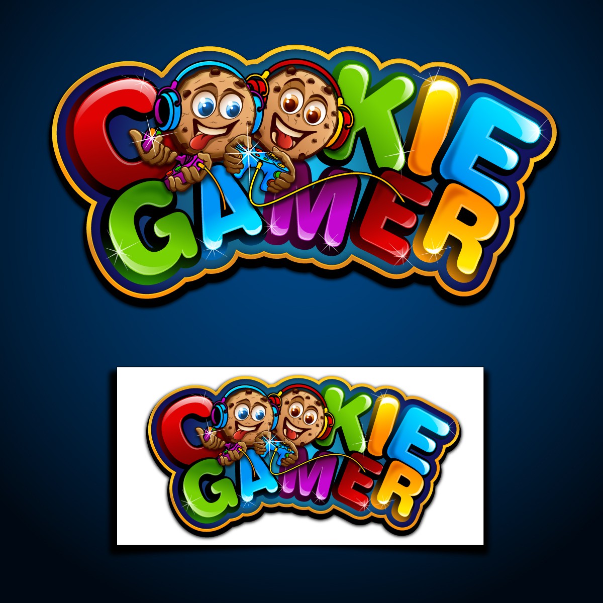 Cartoon games logo with the title 'Cookie Games'