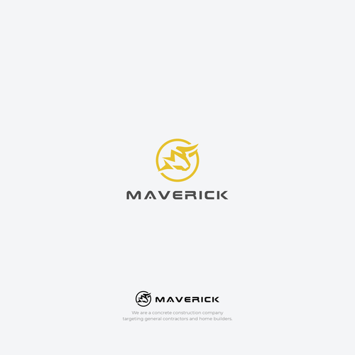 Need a modern abstract bull and M logo for our concrete construction company named Maverick. Design by Ikim