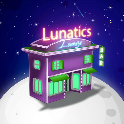 Help create an illustration for Lunatics Lounge! Design by Ketrin Chern