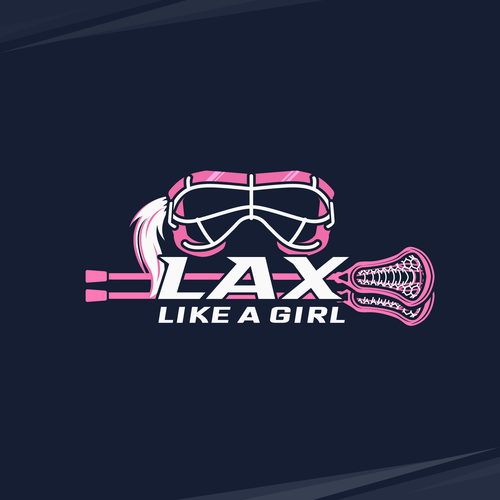 A classic yet fun logo for the fearless, confident, sporty, fun female lacrosse player Design by ies