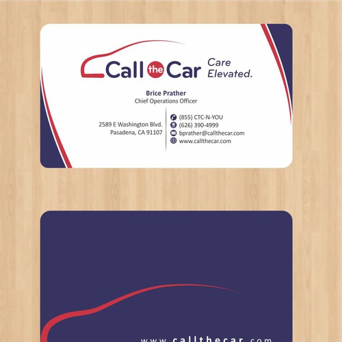 business card for Call the Car Design by Shoaib Perfect