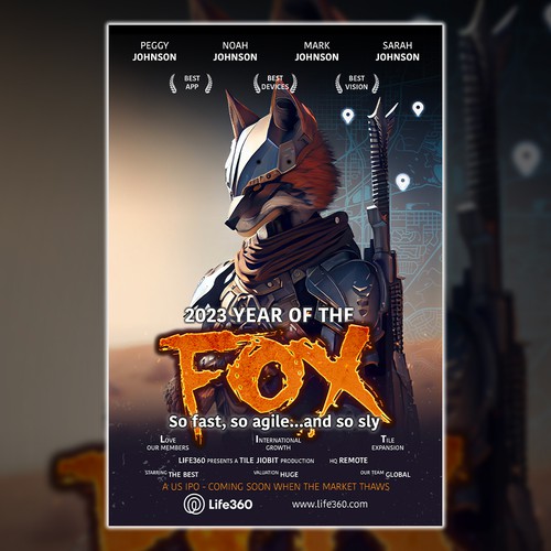 Life360 2023 Year of the Fox Poster Design by MeDesign✦