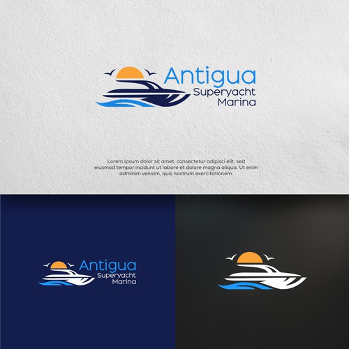 Logo for Antigua Superyacht Marina Design by Frutos Design