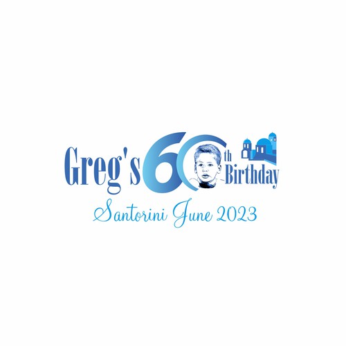 Greg's 60th Birthday - Santorini June 2023 Design by Adides