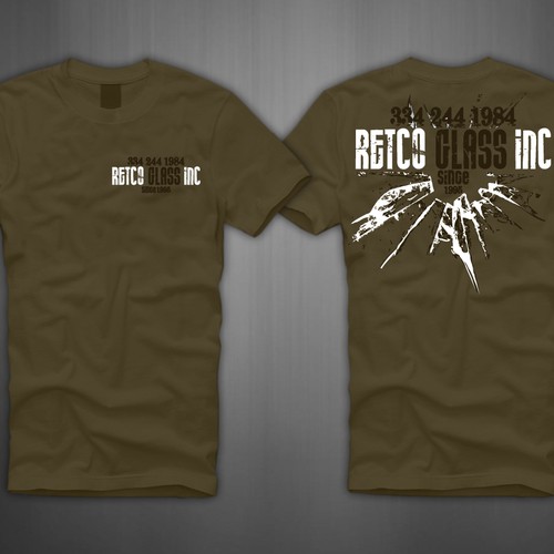 Create the next t-shirt design for Retco Glass, Inc. Design por qool80