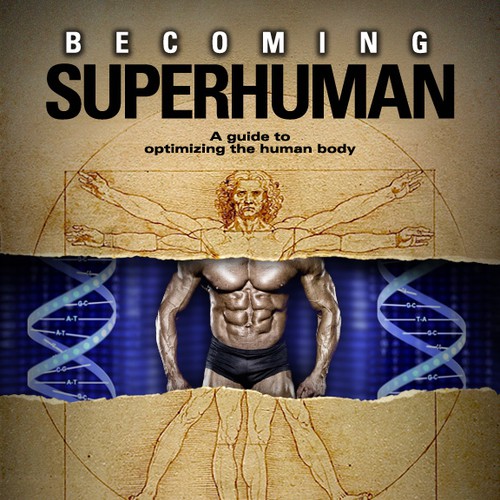 "Becoming Superhuman" Book Cover Design by Innisanimation