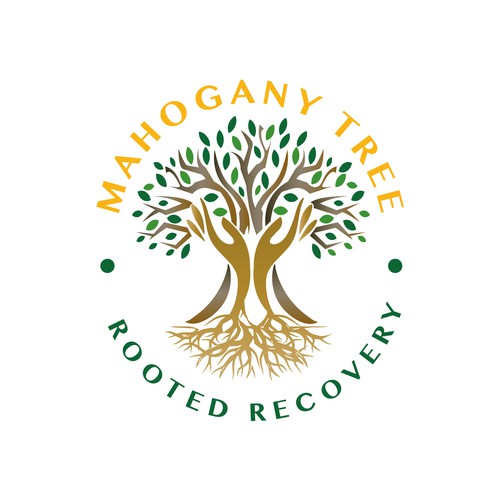 Mahogany Tree, Rooted Recovery.  Grow into new life! Design by TaSereda