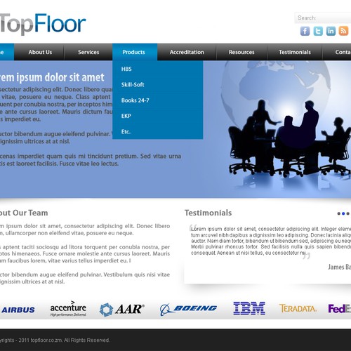 website design for "Top Floor" Limited Design by Only Quality