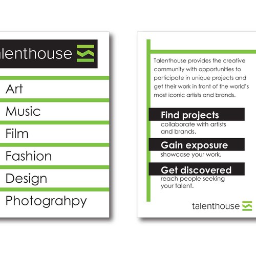 Designers: Get Creative! Flyer for Talenthouse... Design by pigeondizajn