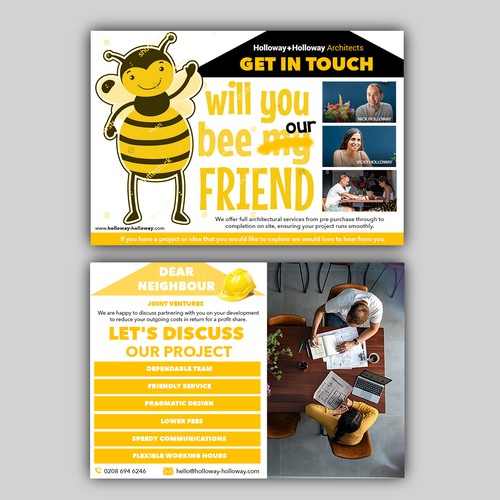 Fun flyer for couple run architecture studio Design by allMarv