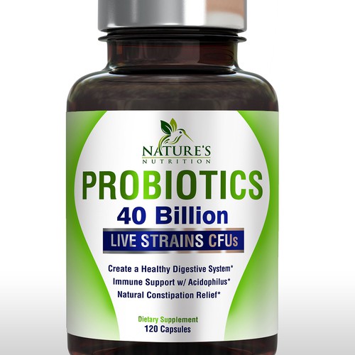 Nature's Nutrition Needs a "Beautiful Label" for our Probiotic Bottle. Design by sapienpack