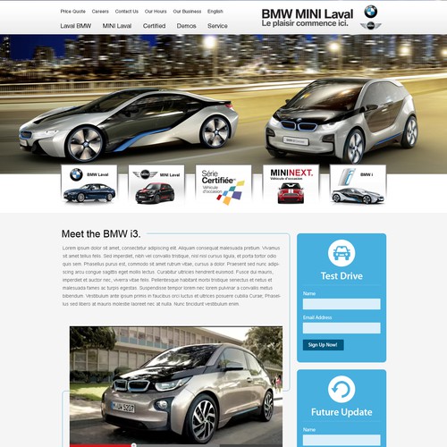 Create the next landing page for BMW Laval Design by Web Gateway