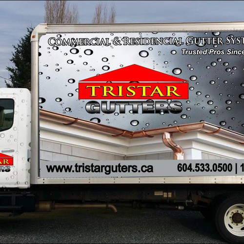 Tristar Gutter truck vehicle wrap (I AM HAVING A PRO INSTALL WRAP) Design by T i f a n y' s