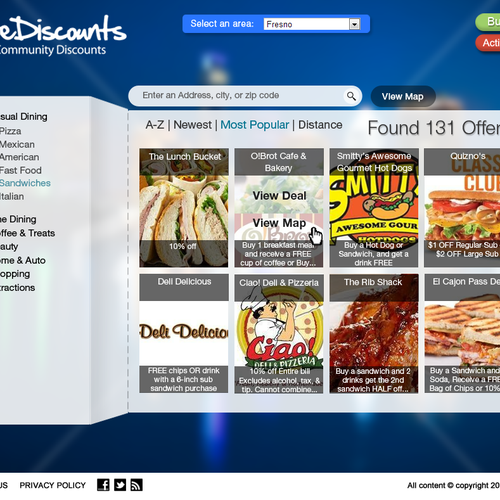 Website redesign for LiveDiscounts.com Diseño de Jack Mullen