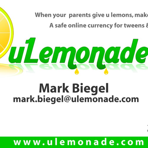 Logo, Stationary, and Website Design for ULEMONADE.COM Design by KevinW.me