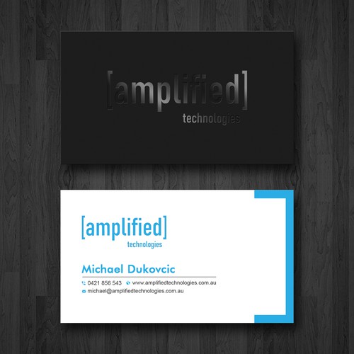 Tech company business card design Design by Create_Point