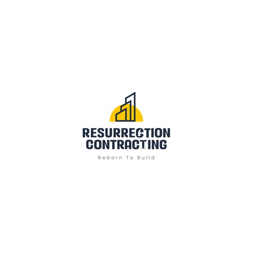 "Reborn To Build" construction company logo. Design by SM_Dezigns