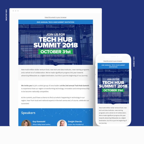 Technology Event Invitation - '2nd Annual Tech Hub' Design by alexbombaster