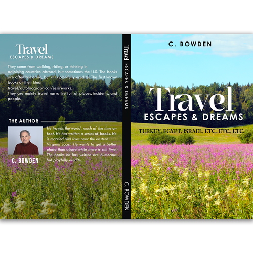 Cover for a travel/autobiography/brief essay book Design by aaliadraws