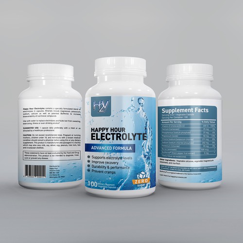 Electrolyte supplement label Design by CUPEDIUM