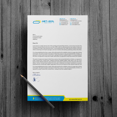 Implement the new logo on all our business papers Design by (VEER)