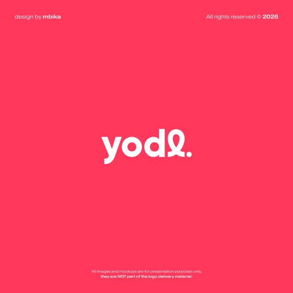 Design by mbika™ titled "Modern Minimal Wordmark Logo for Yodl"
