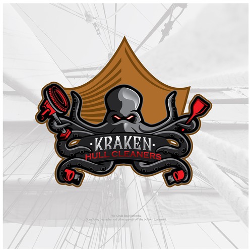 Kraken Hull Cleaners, Looking for Pirate artists to make us a logo. Réalisé par marbona