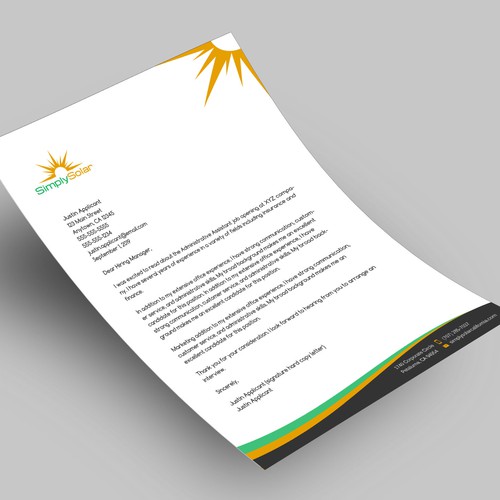 "Renewable Energy Company Letterhead" Design by Xclusive16