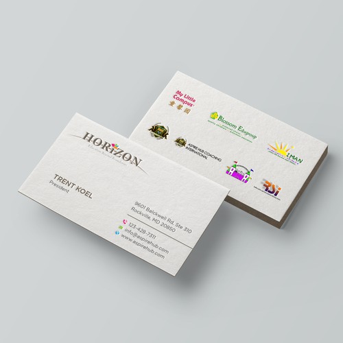 Impactful business card design for an educational platform Design by Taaiebah