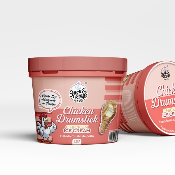 Ice cream tub design