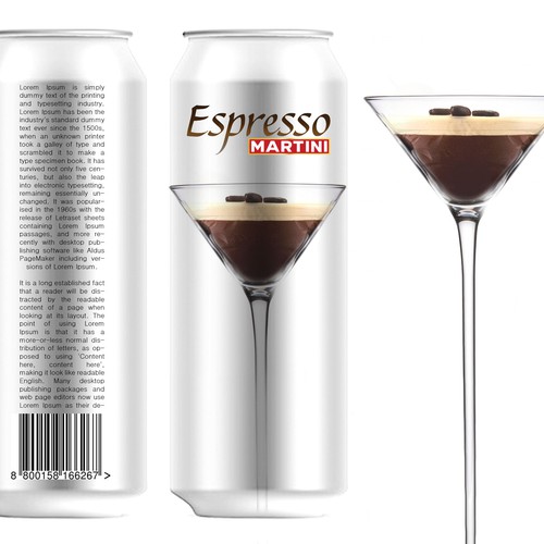 Logo / Product Design for new Espresso Martini beverage Design by bcra