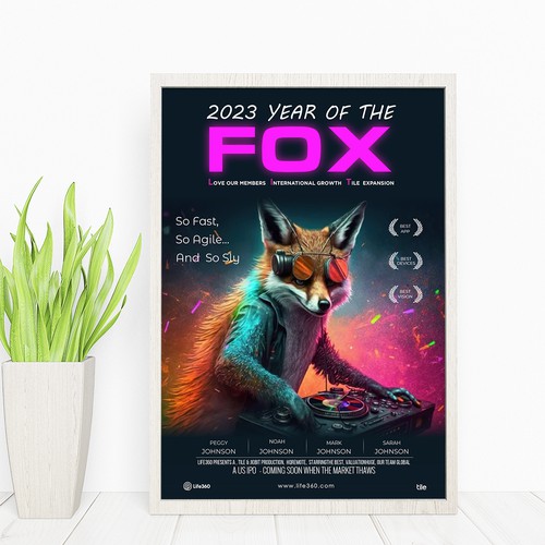 Life360 2023 Year of the Fox Poster Design by Sketch Media™