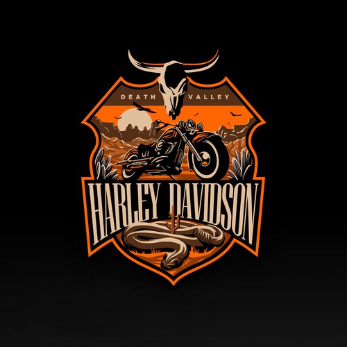 edgy harley-davidson logo Design by Anta Design