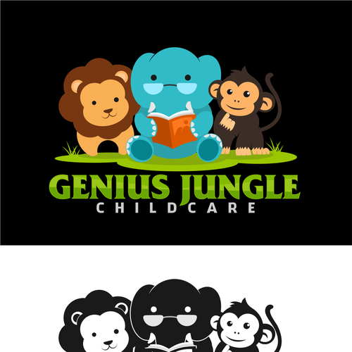 design logo with characters . modern clean design. modern graphics. Design by masjacky