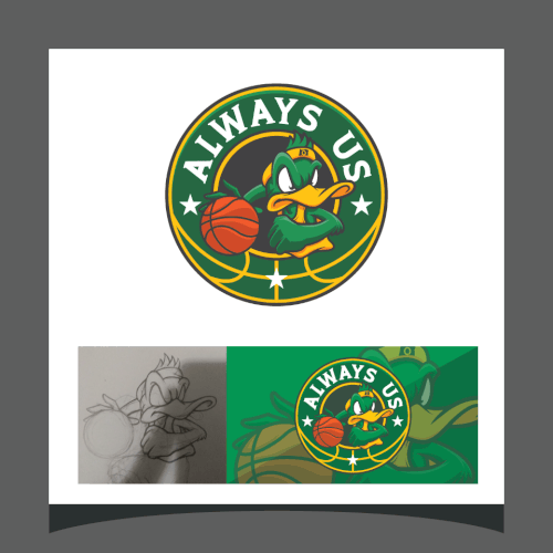 Basketball Logo for Always Us - Your Winning Logo Featured on Major Sports Network Réalisé par kazeem