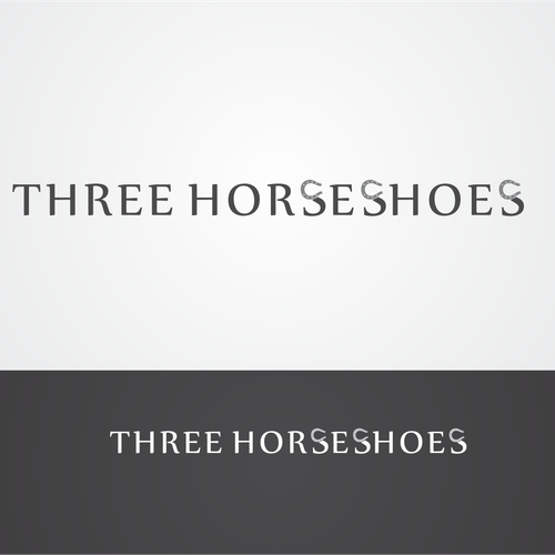 logo for Three Horseshoes Design by zetaxc