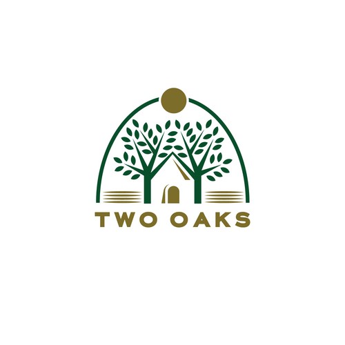 Construction, 3 business owners, use the work TWO oaks in our logo , very bold and intense  graphic Design by Chris Flores Design