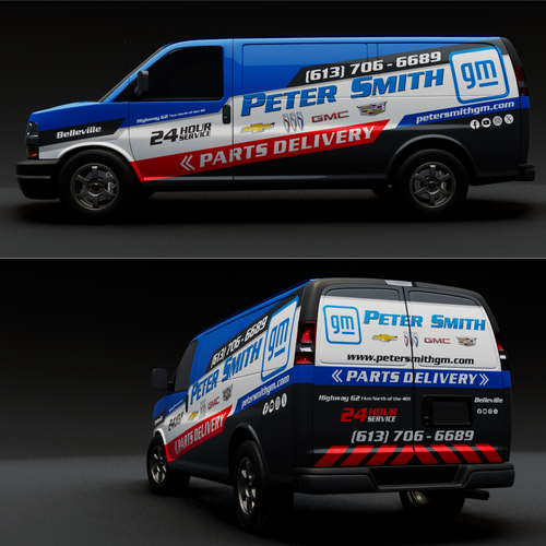 Parts Delivery Van Wrap for a GM Dealership Design by TANSA ART
