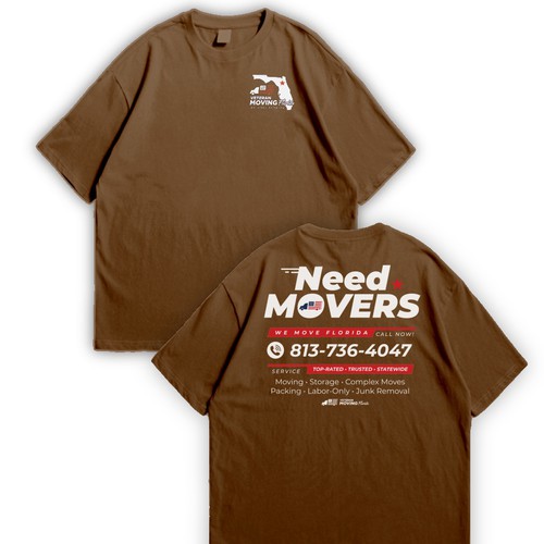 Bold, Professional T-Shirt Design for Veteran-Owned Moving Company (VMF Movers) Design by annisacreative