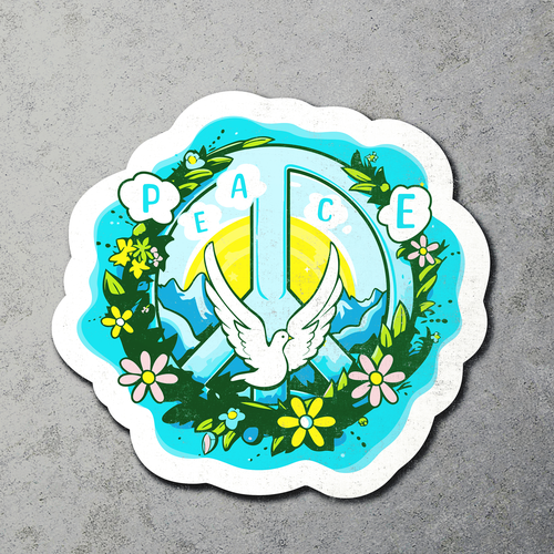 Design A Sticker That Embraces The Season and Promotes Peace デザイン by Zackmoore