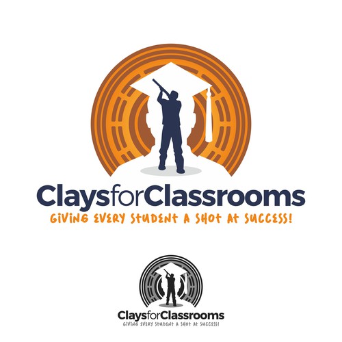 Design a logo for clay shooting fundraising event which will support education. Design by Wiell