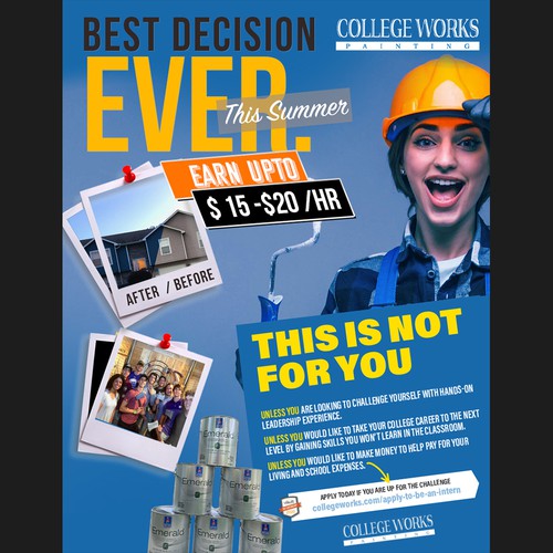 Summer Job Full Page Magazine Ad Design by ArtRevolution