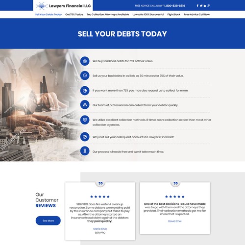 Debt Collection Website Design by Creative GS