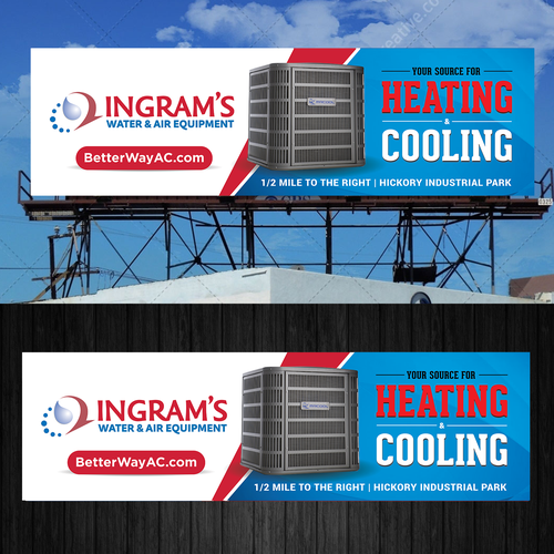 Design an eyecatching Billboard for a leading HVAC Company Signage
