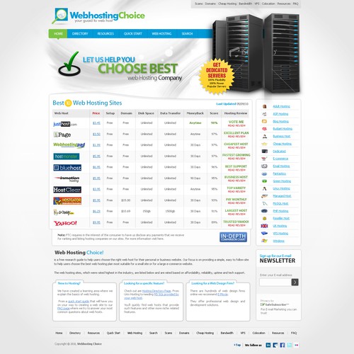 Redesign WebHostingChoice.com Design by Fahad Aziz awan