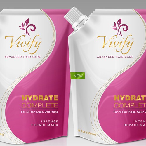 Pouch Packaging Design For New Hair Care Product Product