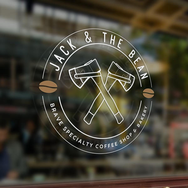 Design by Druk titled "Brave logo for a coffee shop"